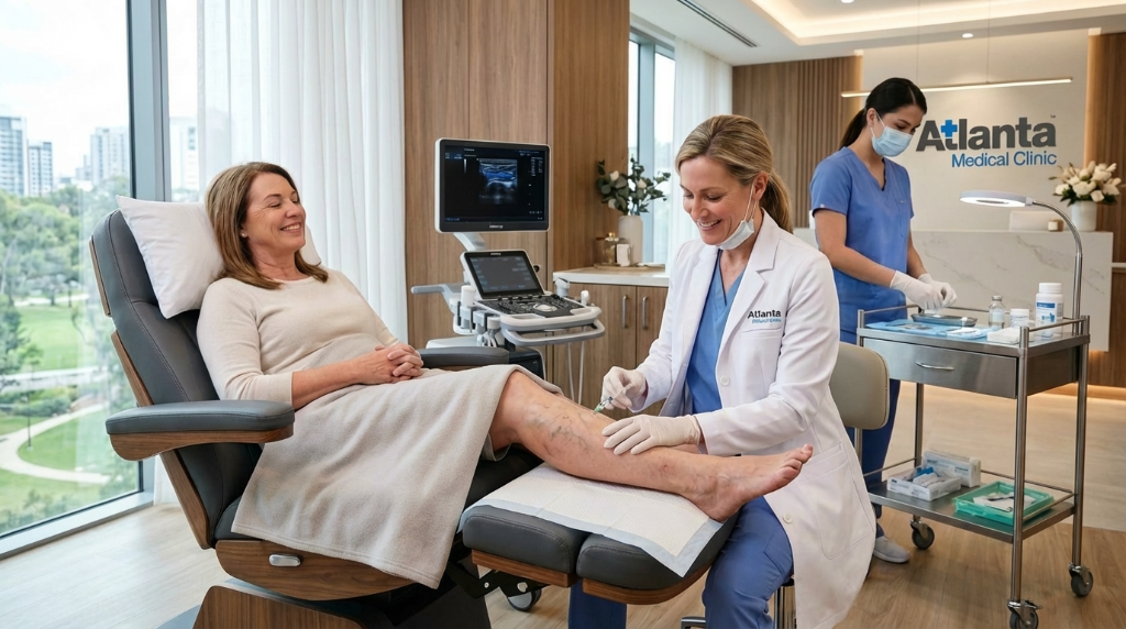 Doctor treating patient at Stem Regen Medical